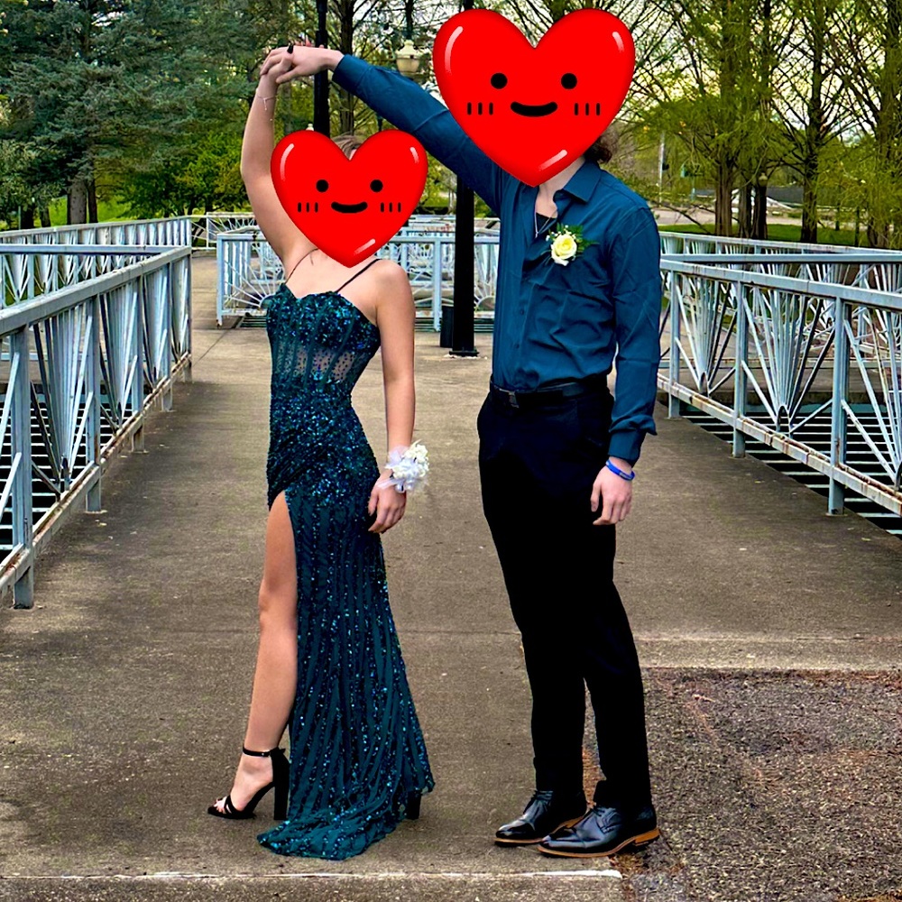Teal prom dress size 0.